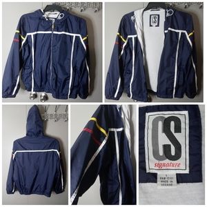 🦋Retro windbreaker lined jacket size L